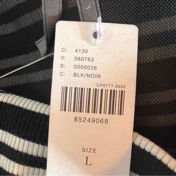 ANTHROPOLOGIE NWT Striped Mock-Neck Ribbed Knit Dress Size L - Picture 10 of 12